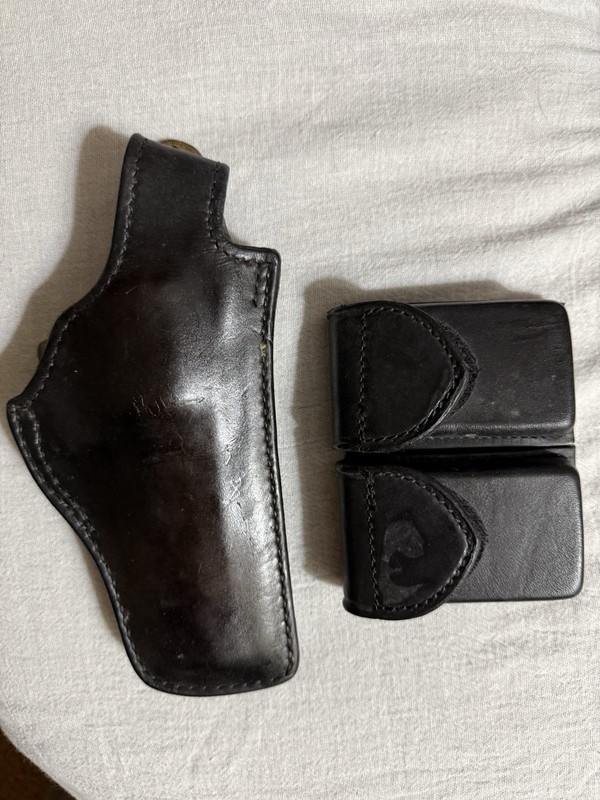 Safariland Leather G86 Holster 29 And 78HV Double Clip Holder