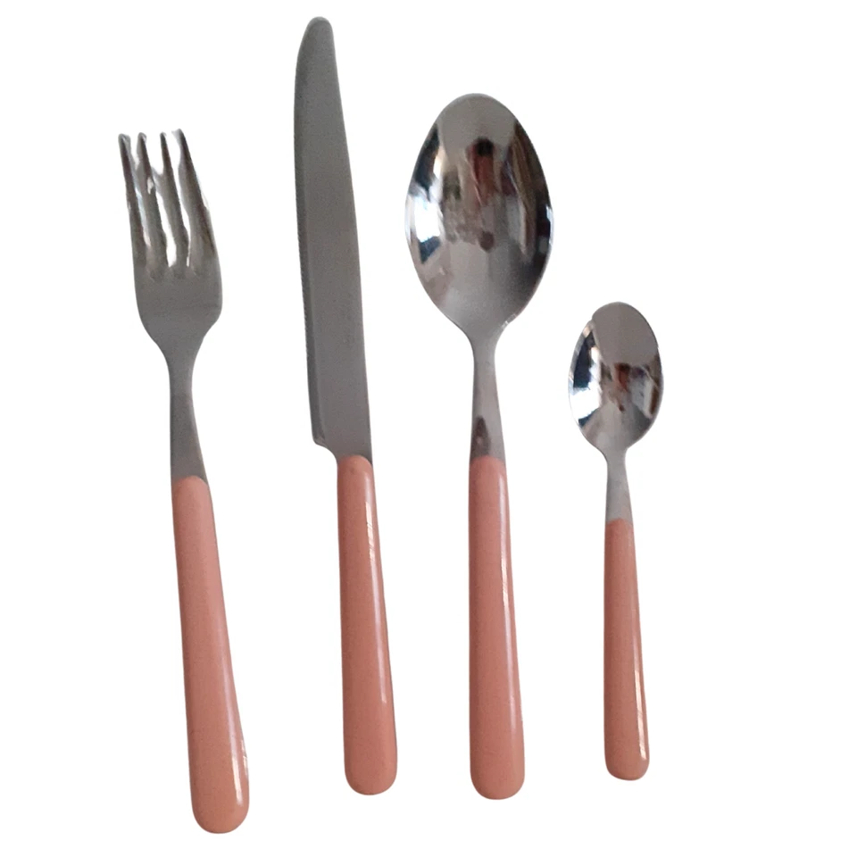 EME Brio cubiertos 24 piezas acero inox rosa claro diseño italiano - Imagen 4 de 4