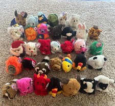 Puffkins Mini Plush Stuffed Animal Lot 34 w/ Tags Assorted