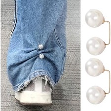 Pearl Ankle Clip for Jeans Anti Light Needle Chest Strap Anti Slip Shoe Buckle