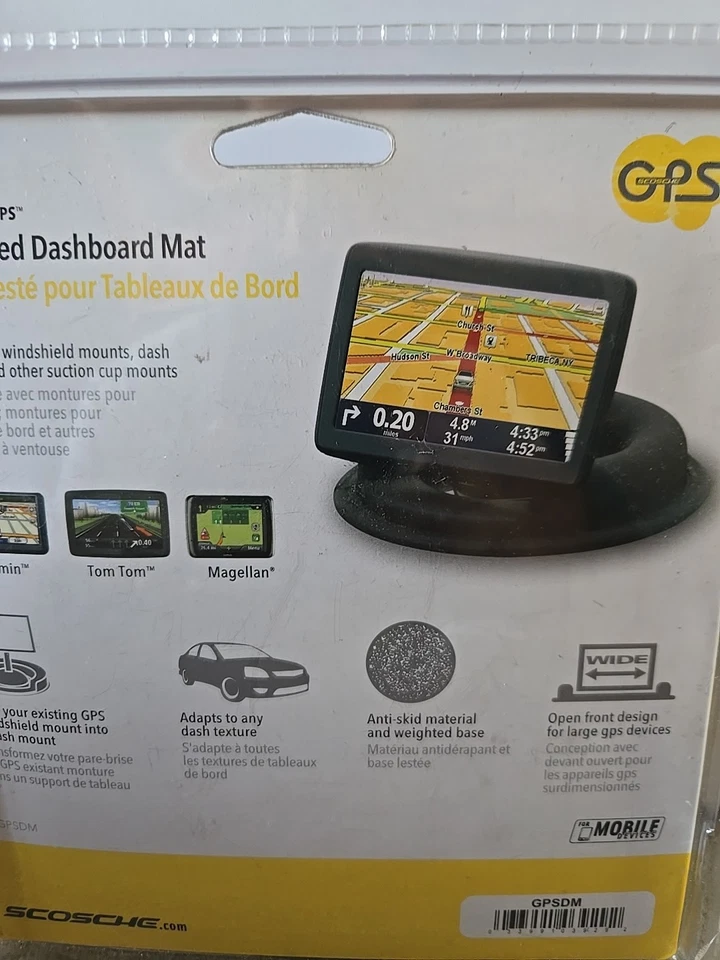 SCOSCHE UNIVERSAL NAVIGATION GPS WEIGHTED DASHBOARD MAT Garmin, TomTom New - Image 3 of 4