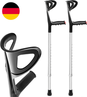 ® OrthopäDische KrüCken Individuell Verstellbar Aus Schwarz Eloxiertem Aluminium