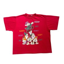 Vintage Disney Snow White And The Seven Dwarfs Single Stitch Shirt Size 19.5x21