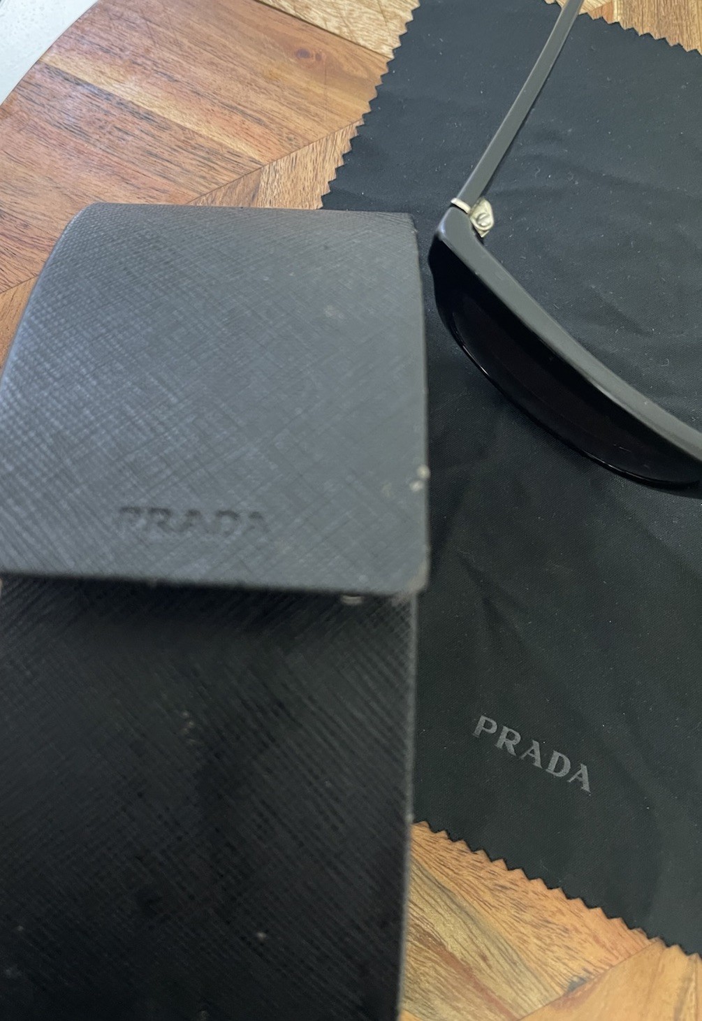 PRADA Rectangle Sunglasses Black Frame - image 6