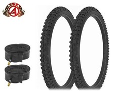 Alta Bicycle Wire Bead M.t.b Wide Tires 26 X 2.35 Black Rough Knobby Wtubes.
