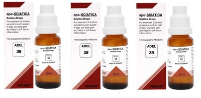 ADEL 39 Sciatica Drops Pack of 3 Natural Homeopathic Remedy for Nerve Wellness