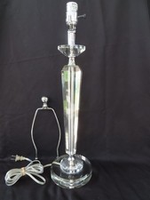 Contemporary Crystal Glass Table Lamp 30-1/2" Tall Chamfered Polished