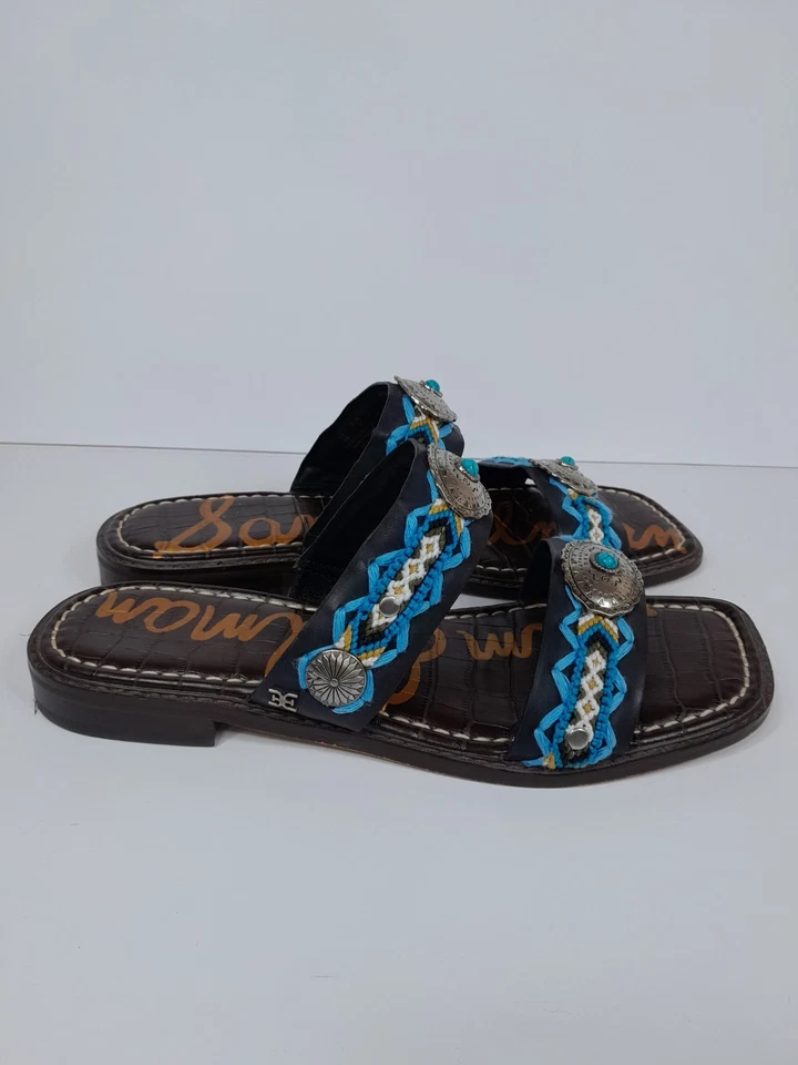 Sam Edelman Women's Hardyn  Slide Sandal 9 EUC Summer Spring Boho Western  - Image 2 of 4