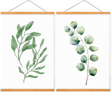 Magnetic Poster Hanger Frame, 2 Pack Teak Magnet Poster Frame 12X16 12X18 12X36