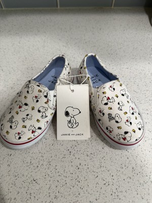 Janie And Jack Peanuts Snoopy Slip On Sneaker Unisex Size 7, New With Tags