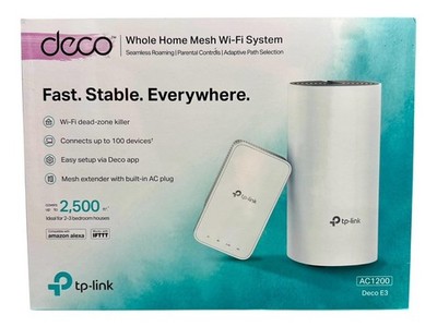 New Sealed TP-Link Whole Home Mesh Wi-Fi System Deco E3 AC1200