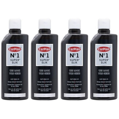 Wetlook Autoreifen Glanzverband Anti-Fling CarPlan No.1 Super Slik 600ml x4