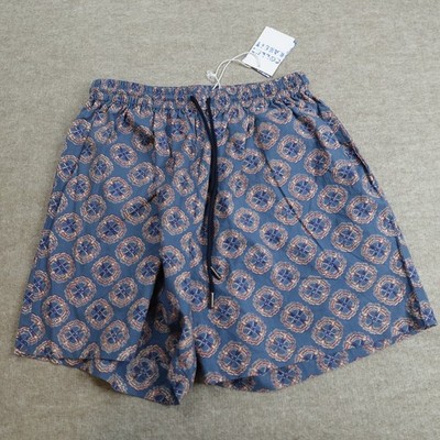 Roller Rabbit Mens Shorts Small Blue Swim Hayden Paisley NEW