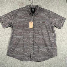 Star Wars RSVLTS Shirt Mens 3XL Gray Short Sleeve Button Front Topo Print