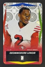 2025 Uno Elite NFL Alt Jersey Deommodore Lenoir Hypnotic Wild Card Foil SSP #105