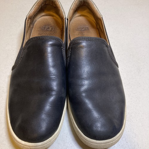 UGG Damenschuhe Slipper schwarz Leder Größe 9 - Bild 4 von 8