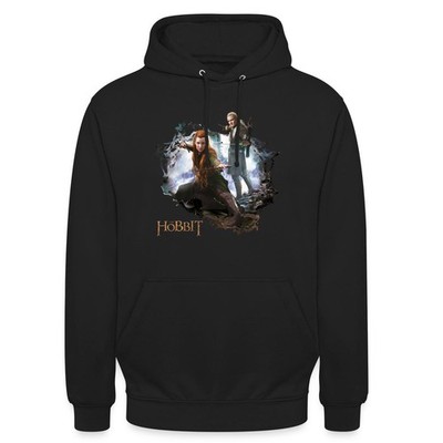 Der Hobbit Logo Mit Elben Tauriel Und Legolas Unisex Hoodie