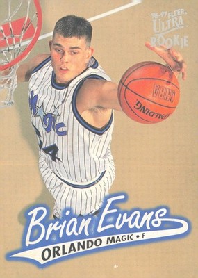 1996-97 Ultra #224 - Brian Evans Orlando Magic Rookie