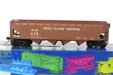 HO SCALE ROCK ISLAND TUSCAN WESTERN RIW 658 HOPPER 4 BAY - NO BOX - L-1524