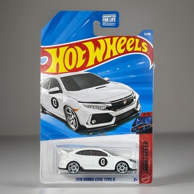 Hot Wheels 2018 Honda Civic Type R HW Height Speed 3/10 White Diecast Car Case B