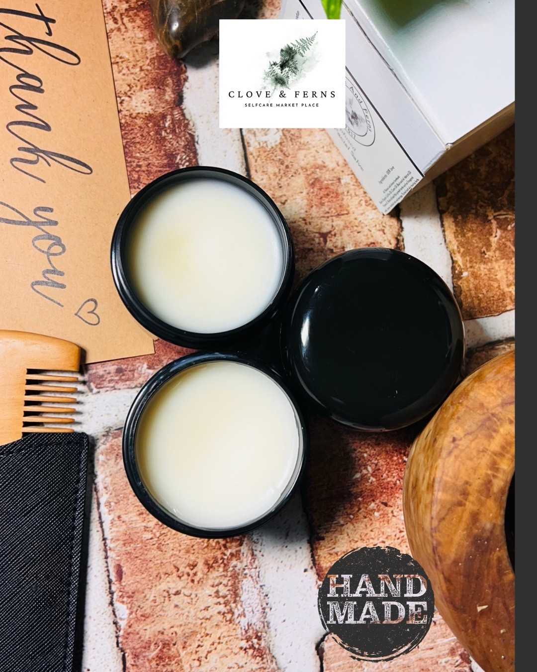All-Natural Beard Balm Men Softens, Styles Conditions | Hand