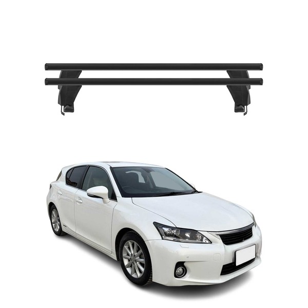 Menabo DachträGer GrundtäGer FüR Lexus CT 2011-2014 50Kg Aluminium Schwarz 2 Tlg-image