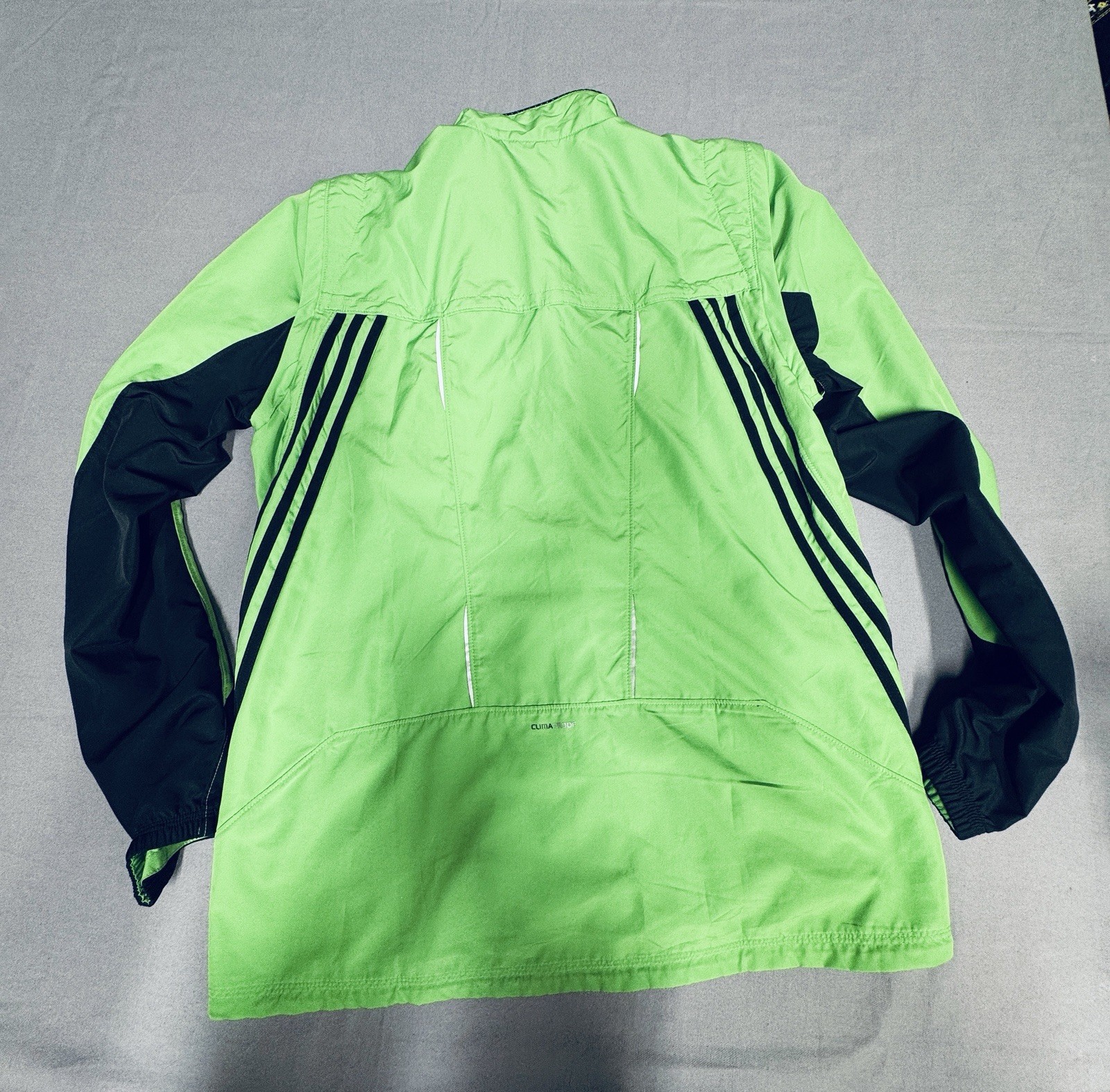 ADIDAS CLIMAPROOF 115TH BOSTON MARATHON 2011 GREEN FULL  LG RUNNING JACKET P-31 thumbnail 2