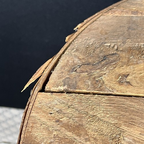 Antiker extra großer Käsefass-Eimer mit gebogenem Holzdeckel 16”x13,5” - Bild 3 von 15