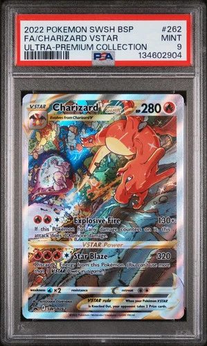 2022 Pokemon Swsh Black Star Promo Charizard VSTAR Fa Ultra-Premium PSA 9 #262
