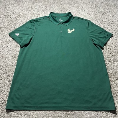 Adidas USF South Florida Bulls Polo Mens Stretch 2XL Coach Green
