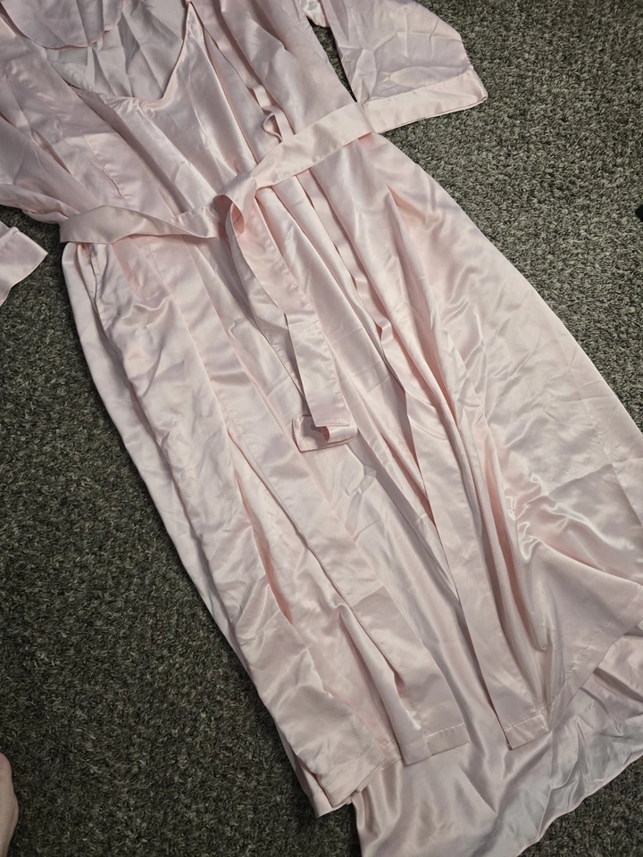 Conjunto de vestido y bata Cabernet ROSA Peignoir sin mangas larga de lujo glamour XL Foto 3 de 4