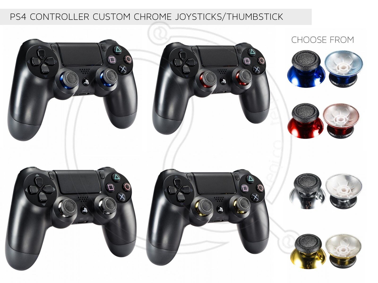 SONY PS4 CONTROLLER CHROME JOYSTICK RING RED BLUE SILVER GOLD CUSTOM THUMBSTICK | eBay SONY PS4 CONTROLLER CHROME JOYSTICK RING RED BLUE SILVER GOLD CUSTOM THUMBSTICK | eBay