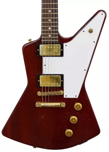 Cherry Aged Explorer Electric Guitar 1958 Extra Cut Faded Rosewood Fretboard GB