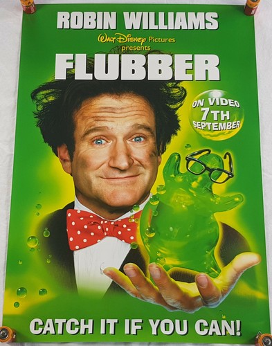 Original Flubber Video Shop Filmposter, 33" x 23", Film, Robin Williams.