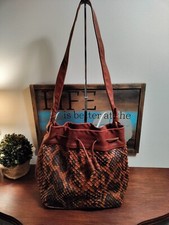 VTG Aleda Borse Anaconda Snake Skin Purse Fascinating Flips
