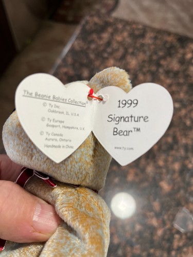 Ty 1999 Signature Bear Beanie Baby (Mint Condition)  Rare  HOLOGRAM TUSH TAG - Picture 4 of 6