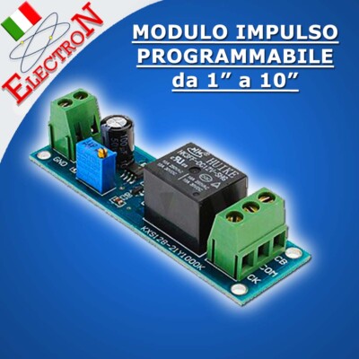 RELAISMODUL 12V IMPULS TIMER einstellbar 0-10sec TIMER NE555 10A/250V