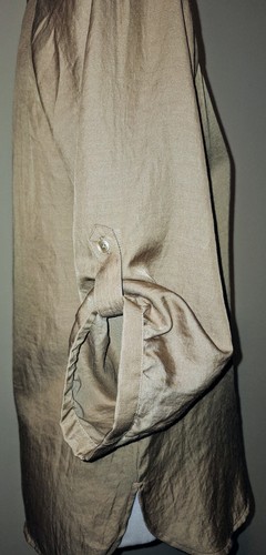 Ann Taylor LOFT V-Neck Button 3/4 Sleeve Silky Sz XS Bronze Side Slit Blouse - Imagen 13 de 21