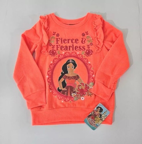 Disney Girls Pullover Sweatshirt Leggings Set Elena Avalor Orange Blue Size 4 - Picture 4 of 18