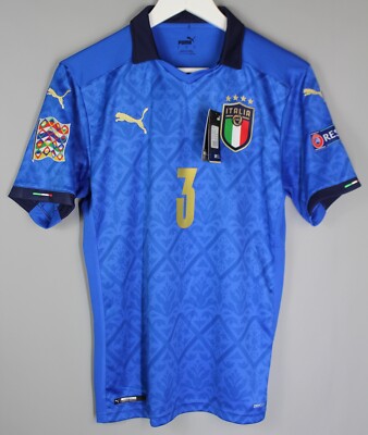 ITALY NATIONAL TEAM 2020 2021 HOME FOOTBALL SHIRT JERSEY #3