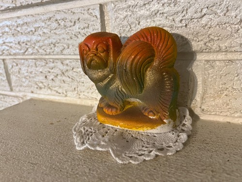 VINTAGE chalk dog shelf plaque - Picture 3 of 4