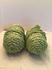 vintage Macrame cord Lime Green white 200 Yards Unused