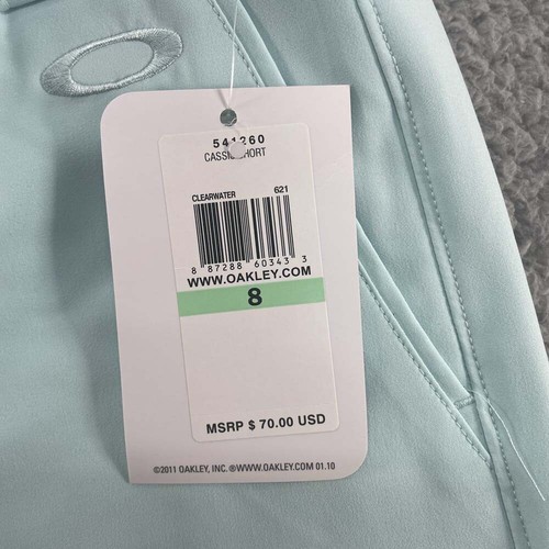 Oakley Shorts Womens Chino Size 8 X7.0 In Classic Short Teal Green Blue NWT - Picture 5 of 15
