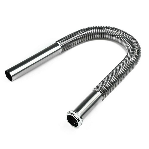 Tubo Scarico Rifiuti Lavello Pieghevole in Acciaio Inox con Tubo Flessibile 80cm - Foto 11 di 11