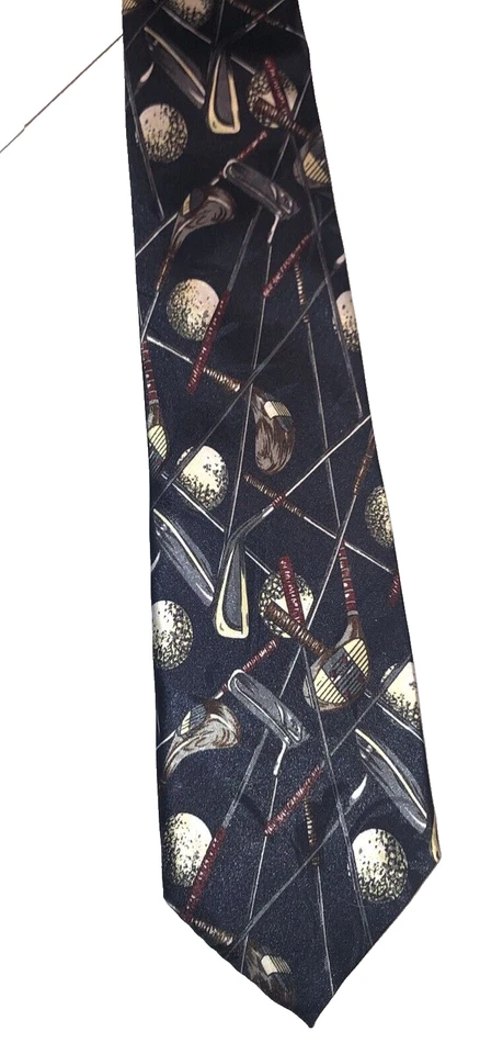 "Juego de 2 diseños de A ROGERS para hombres palos de golf pelotas poliéster corbata novedad 58""" Foto 4 de 4