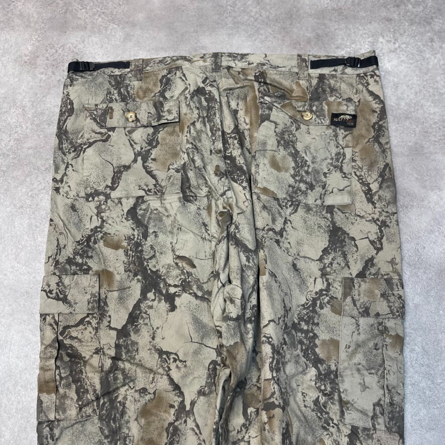 Real Tree Camo Cargo Trousers Mens Vintage Army Hunting Trousers, Green, 2XL image 7