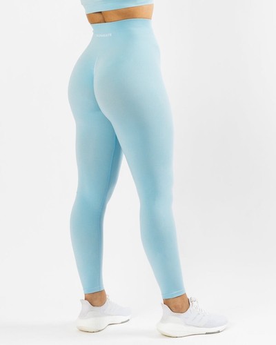 NEW Alphalete Amplify Arctic Blue Leggings Size Medium M Scrunch Seamless - Picture 12 of 21