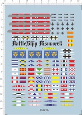 1/350 decals bismarck flags and Pennants 65221A 