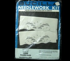Vintage BUCILLA Needlework Kit 2372 2 Tubing PIllow-Cases NIP NO BAR CODE  