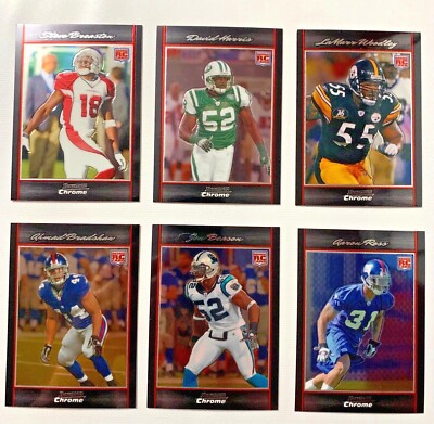 2007 Bowman Chrome Football Cards You Pick Singles -- Complete Your Set